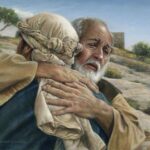 father embracing wayward child