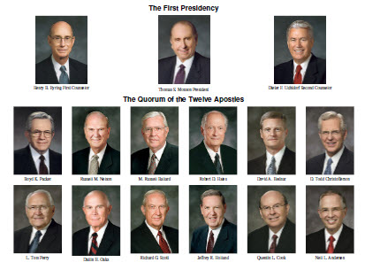 Mormon First Presidency and Apostles