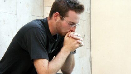 man praying