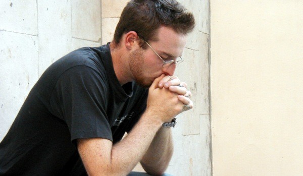 man praying