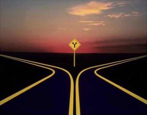 road with two ways