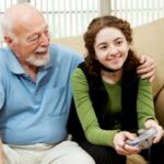 grandfather and granddaughter