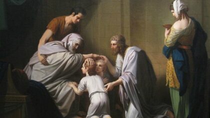 Jacob blessing Ephraim and Manasseh